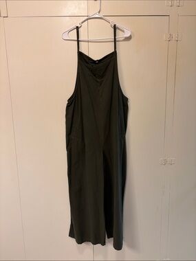 Dark Olive Green Sleeveless Jumpsuit